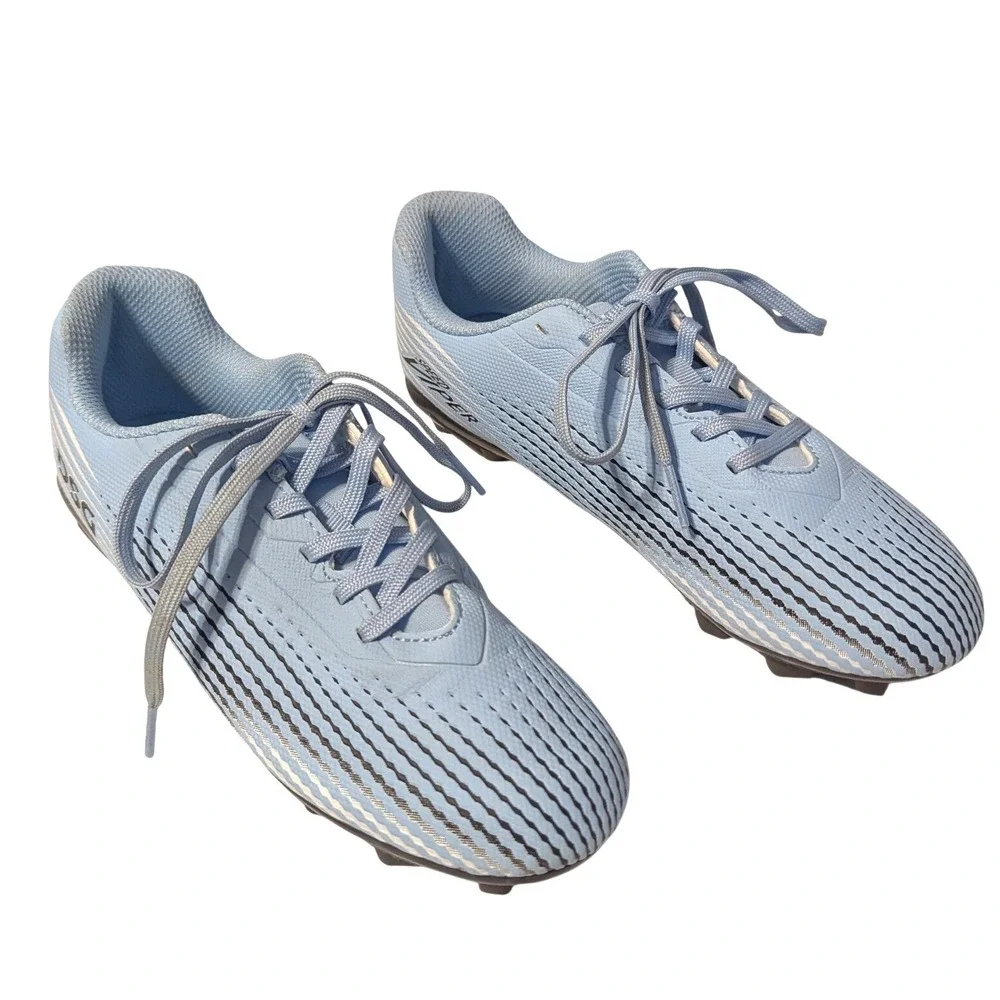 DSG Kids Size 3 Speed Viper Soccer Cleats Carolina Blue White DSG26YSC-CAR